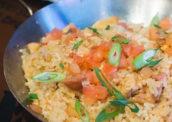 Chilli risotto with shrimps